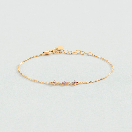 Pulsera Agatha Paris Baño Oro Y Flores 2490153-315-TU