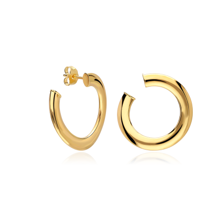 Pendientes Oro 18k Círculos 23mm "Daire"
