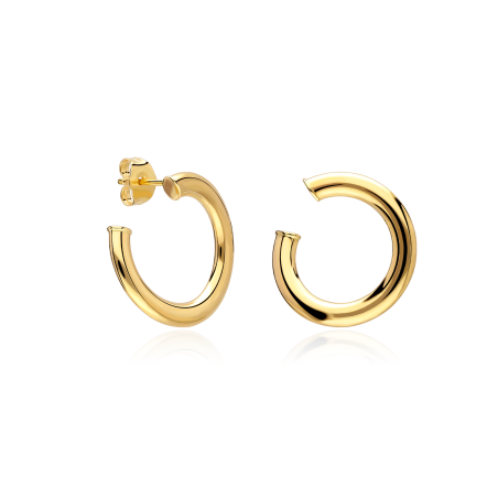 Pendientes Oro 18k Círculos 18mm "Daire"
