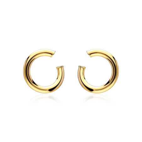 Pendientes Oro 18k Círculos 18mm "Daire"