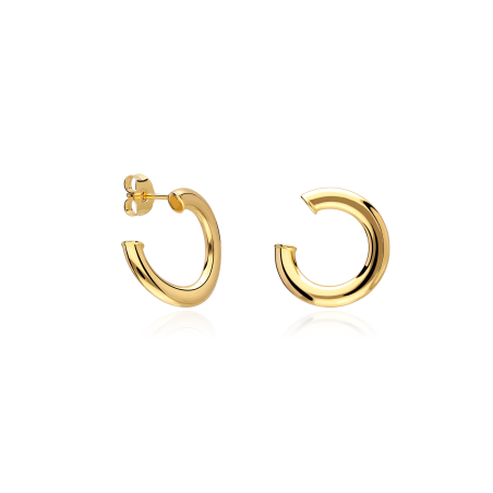 Pendientes Oro 18k Círculos 15mm "Daire"