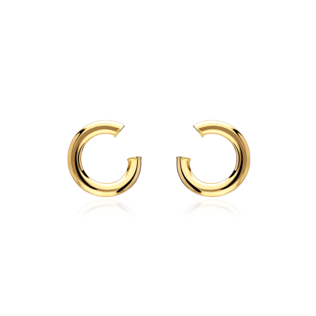 Pendientes Oro 18k Círculos 11mm "Daire"