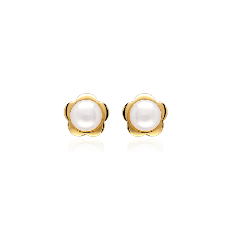 Pendientes Oro 18k y perlas cultivadas "Delfos"