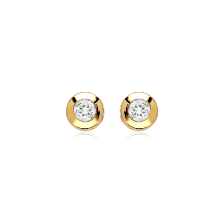 Pendientes Oro 18k y circonitas "Dalery"
