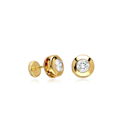 Pendientes Oro 18k y circonitas "Dalery"
