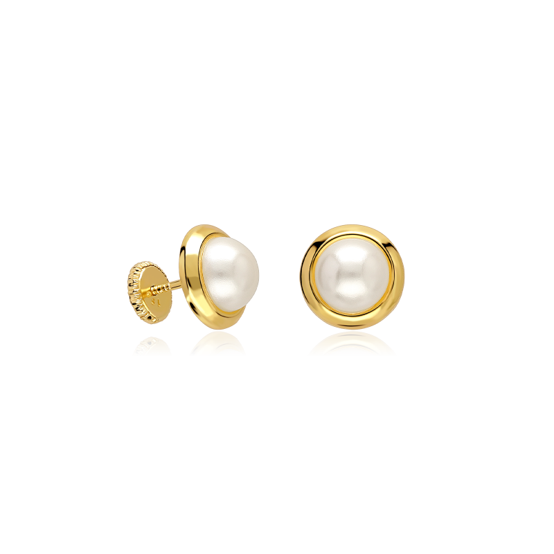 Pendientes oro 18k y perlas 6mm "Maggie"