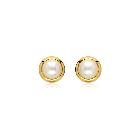 Pendientes oro 18k y perlas 6mm "Maggie"