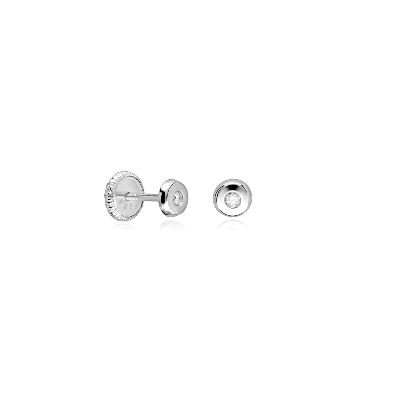 Pendientes Oro Blanco 18k y diamantes "Dama"