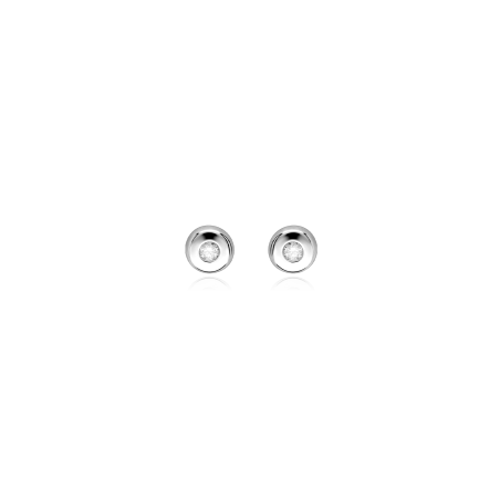 Pendientes Oro Blanco 18k y diamantes "Dama"