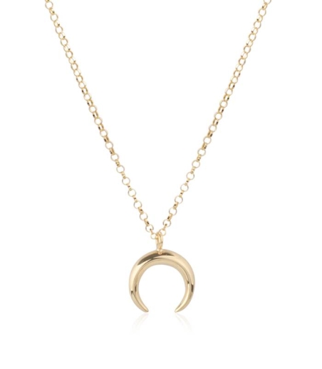 Colgante "Moon" plata de ley baño oro amarillo grande