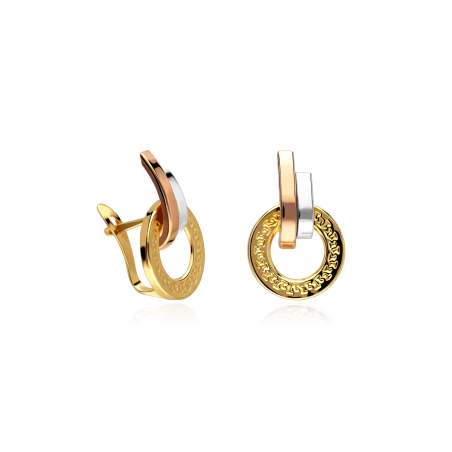 Pendientes Oro 18k tricolor "Dajla"