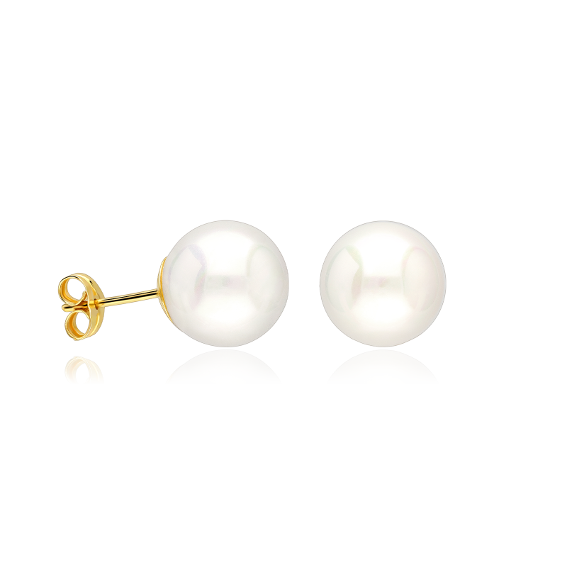 Pendientes oro 18k y perlas 10mm "Henar"