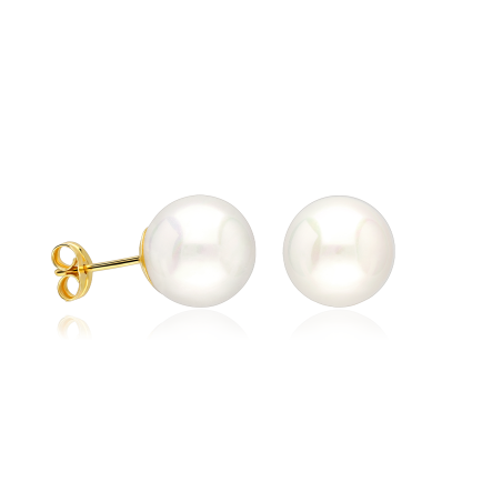 Pendientes oro 18k y perlas 10mm "Henar"