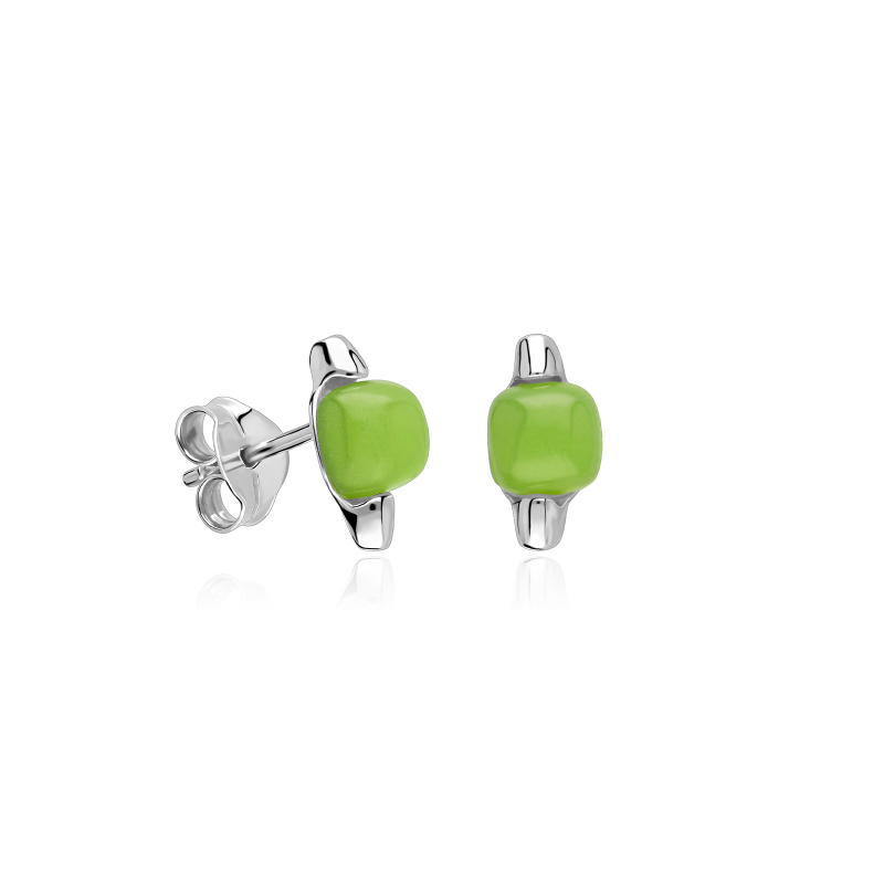Pendientes Plata primera ley y gema verde "Olive" Pendientes Plata primera ley y gema verde "Olive"
