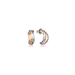 Pendientes Viceroy Plata Baño Oro Tres Aros 2310E100-30