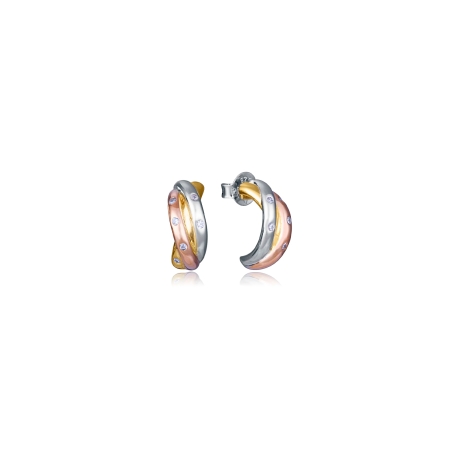 Pendientes Viceroy Plata Baño Oro Tres Aros 2310E100-30