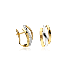 Pendientes Oro 18k bicolor "Randem"