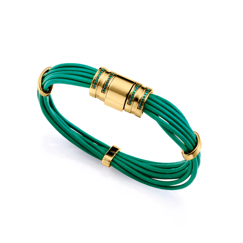 Pulsera Viceroy Acero y circonitas verde 15192P01012