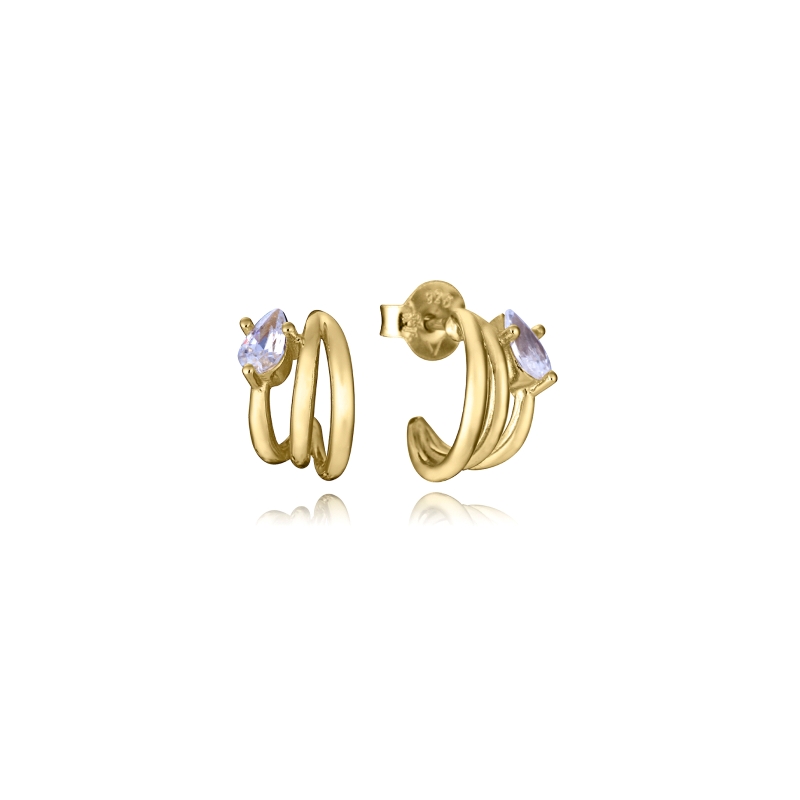 Pendientes Viceroy Triple Aro Abierto Circonitas 2348E100-30