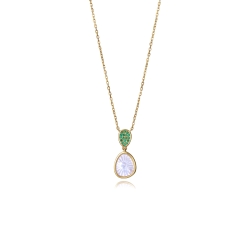 Collar Viceroy Circonitas Verdes Y Perla 2364C100-92