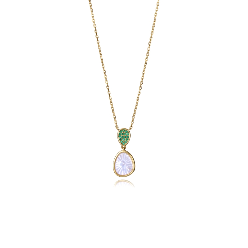 Collar Viceroy Circonitas Verdes Y Perla 2364C100-92