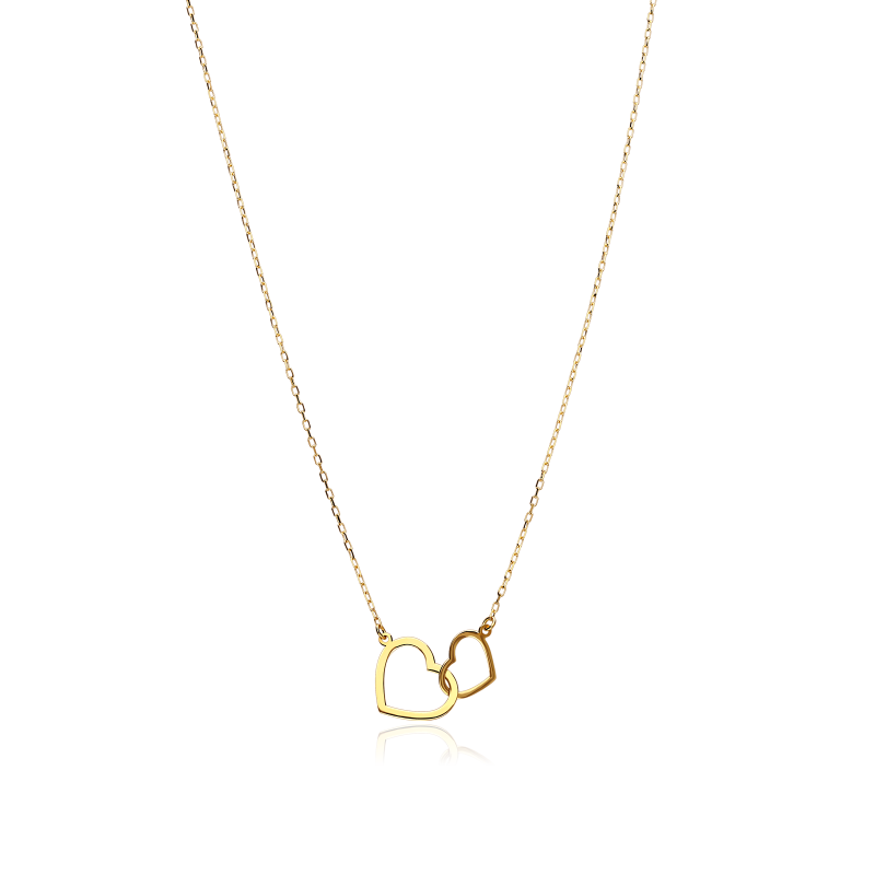 Gargantilla Oro 18k corazones "Tangled"