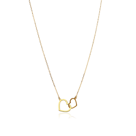 Gargantilla Oro 18k corazones "Tangled"