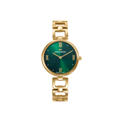 Reloj Mark Maddox Acero Ip Dorado Esfera Verde MM1033-63