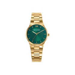 Reloj Mark Maddox Acero Ip Dorado Esfera Verde MM1031-67