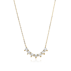 Gargantilla Oro 18k y circonitas "Cobari"
