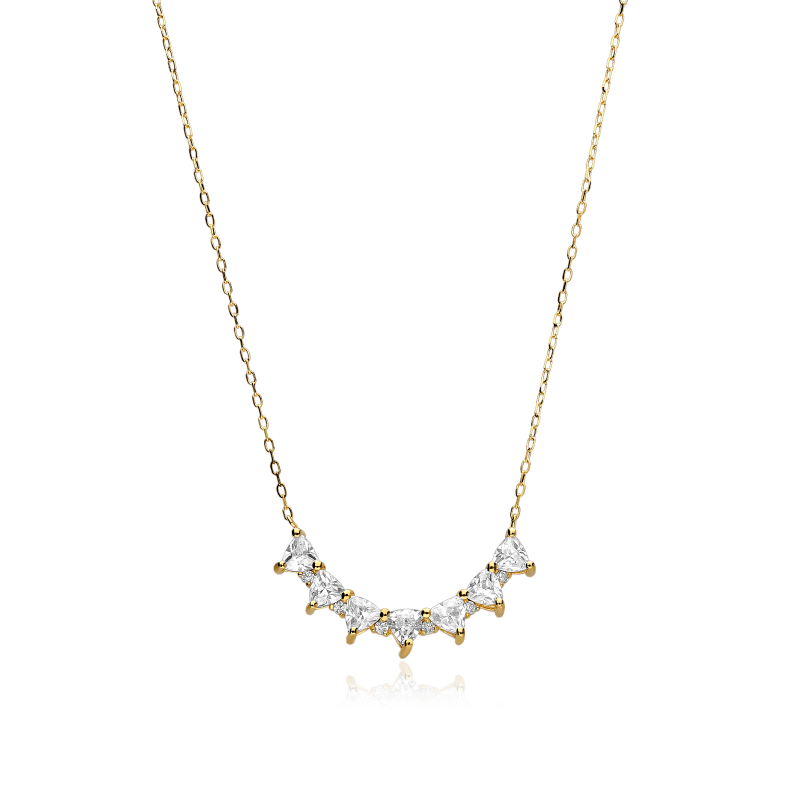 Gargantilla Oro 18k y circonitas "Cobari"