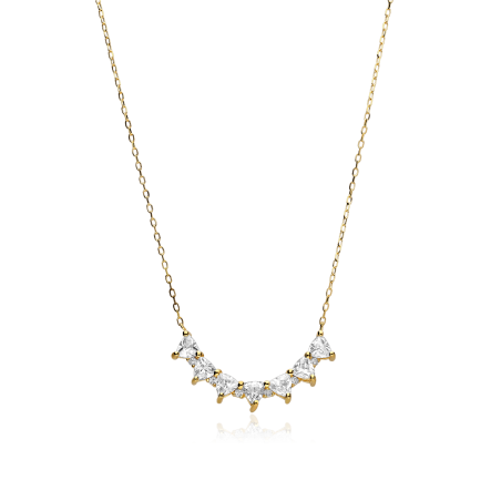 Gargantilla Oro 18k y circonitas "Cobari"