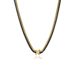 Collar Viceroy Doble Acero Y Circonitas 75412C01010