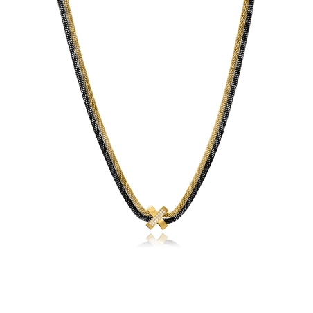 Collar Viceroy Doble Acero Y Circonitas 75412C01010