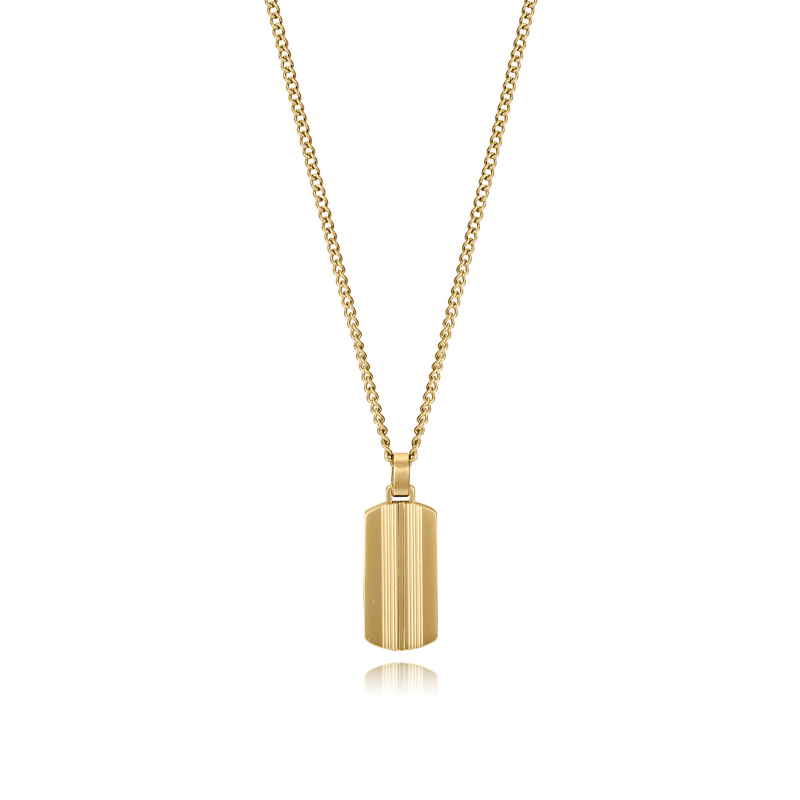 Collar Viceroy Acero Dorado Colgante Placa 14343C01012