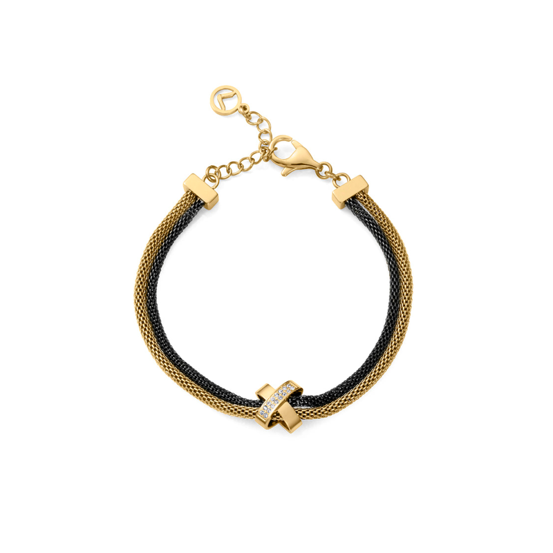 Pulsera Viceroy Acero Esterilla Bicolor Y Circonitas 75412P01010