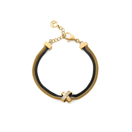 Pulsera Viceroy Acero Esterilla Bicolor Y Circonitas 75412P01010