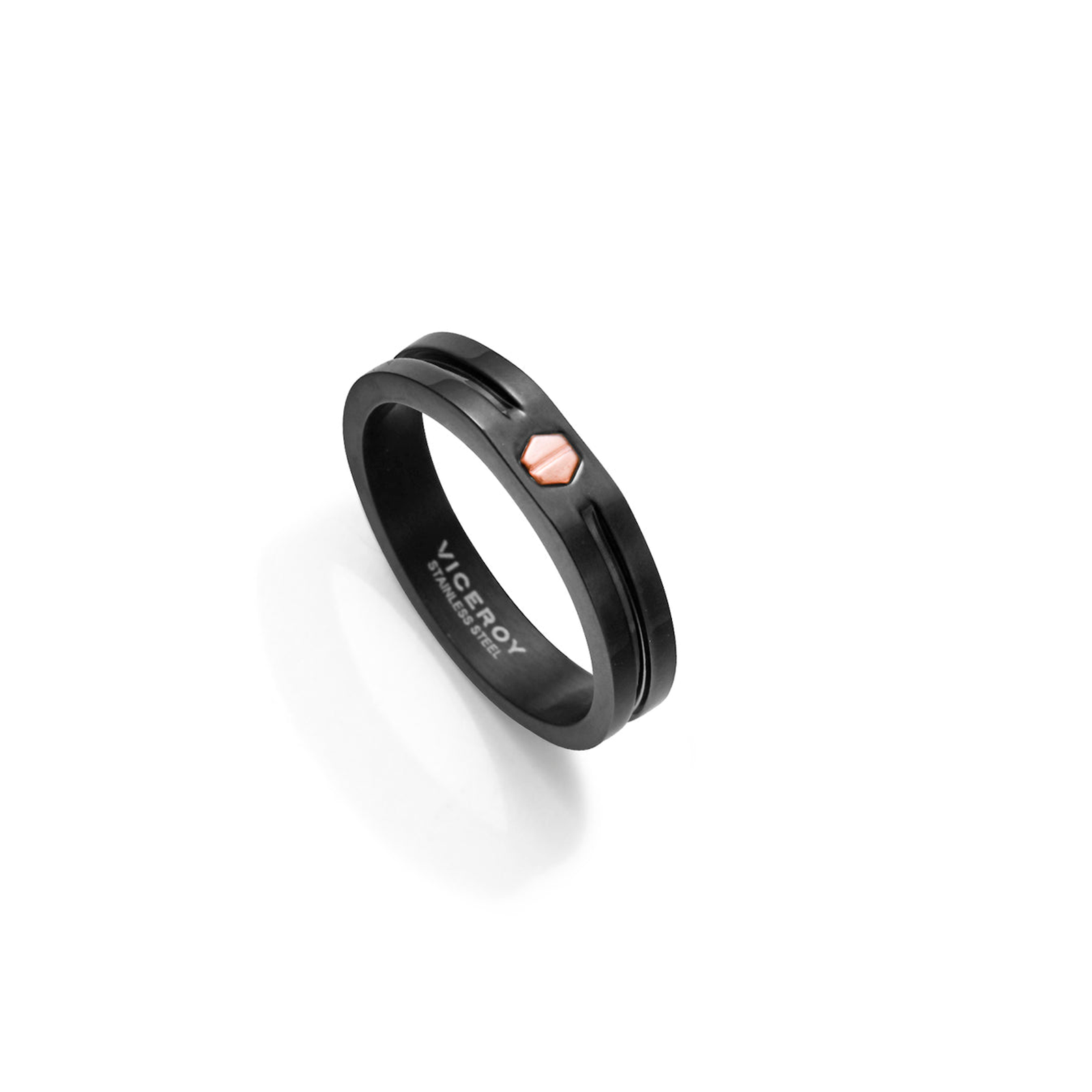 Reloj analógico de acero IP negro con zirconitas Gleam Fresh