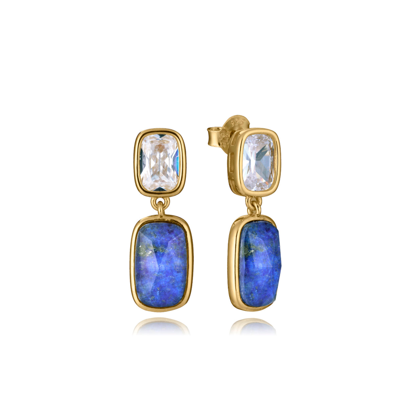 Pendientes Viceroy Plata Baño Oro Y Piedras Naturales 2341E100-43