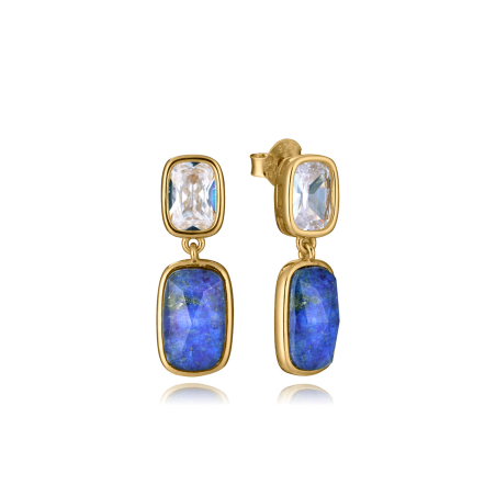 Pendientes Viceroy Plata Baño Oro Y Piedras Naturales 2341E100-43