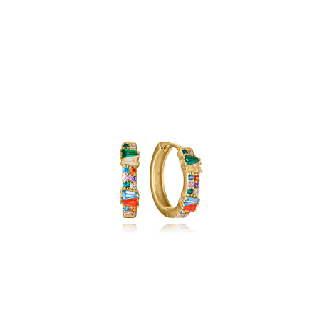 Pendientes Viceroy Baño Oro Aro Y Circonitas 15130E100-39