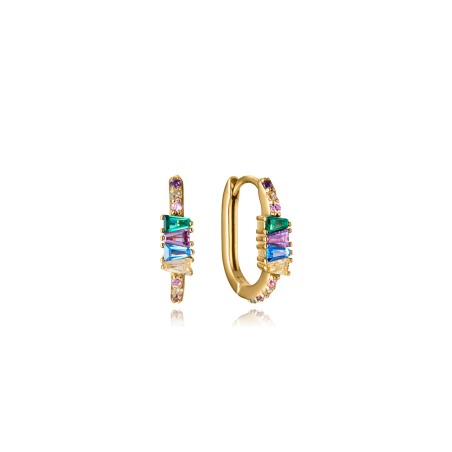 Pendientes Viceroy Baño Oro Aro Ovalado Y Circonitas 15129E100-39