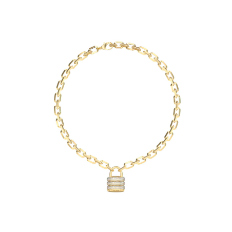 Collar Guess My Secret Acero Baño Oro Candado JUBN05415JWYGT-U