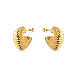 Pendientes Guess Berbera Acero Baño Oro Aro Abierto JUBE05337JWYGT-U