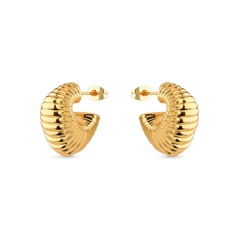 Pendientes Guess Berbera Acero Baño Oro Aro Abierto JUBE05337JWYGT-U