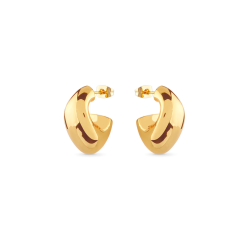 Pendientes Guess Berbera Acero Baño Oro Aro Abierto JUBE05343JWYGT-U