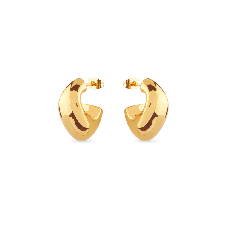 Pendientes Guess Berbera Acero Baño Oro Aro Abierto JUBE05343JWYGT-U
