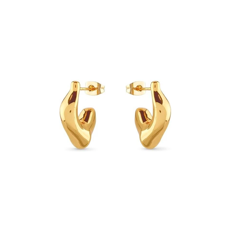 Pendientes Guess Berbera Acero Baño Oro Aro Abierto JUBE05342JWYGT-U