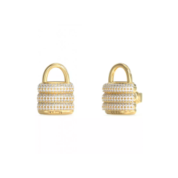 Pendientes Guess My Secret Acero Baño Oro Candado JUBE05419JWYGT-U
