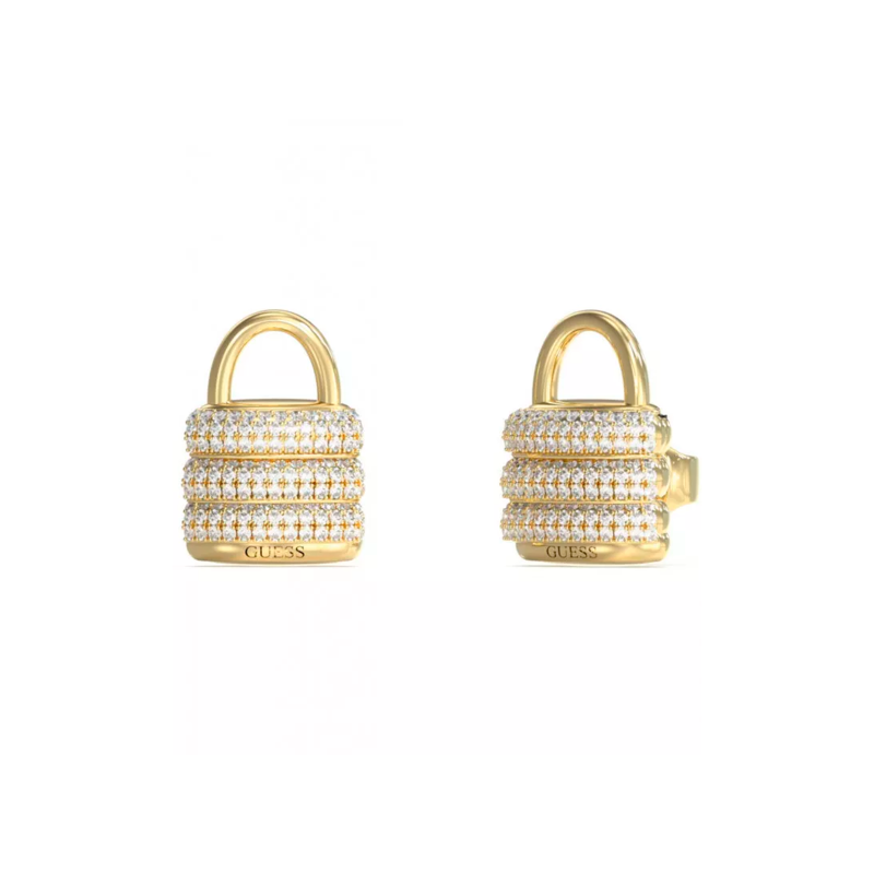 Pendientes Guess My Secret Acero Baño Oro Candado JUBE05419JWYGT-U